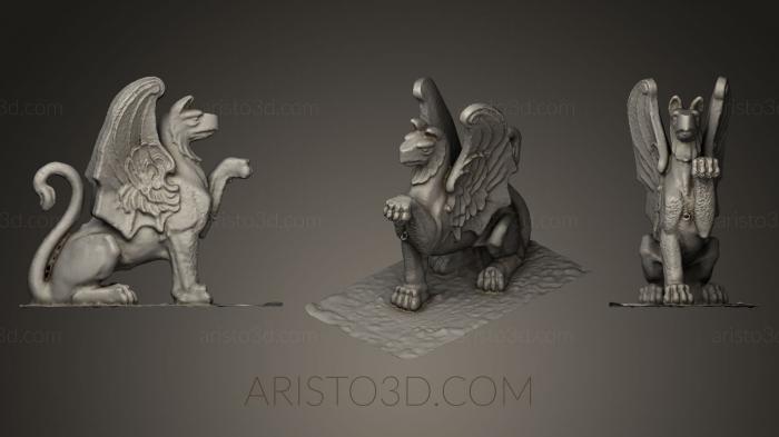 Figurines of griffins and dragons (STKG_0060) 3D model for CNC machine